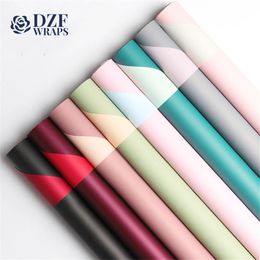 Korean Style Fresh Flower Wrapping Paper Waterproof Floral Bouquet Gift Packaging Two-tone Paper Roll Wholesale 10 Metres 240423