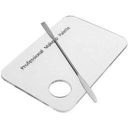 Cosmetic Acrylic Nail Art Makeup Polish Mixing Palette Stainless Steel Spatula Eyebrow Tool For 8570452