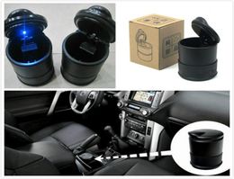 High texture Vehicle ashtray Car Ashtrays Flame retardant With LED Light 95x7cm Black Highquality Portable Cigarette Accessories6822723