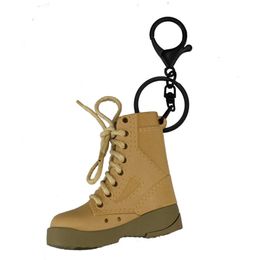 Military Boots Lighter Windproof Creative Keychain Personalized Sand Color Shoe Cigarette Without Gas Lighter For Men Gift