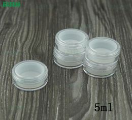 10pcs 5ml clear acrylic wax concentrate containers Nonstick silicone Dab BHO Hash Oil Dry Storage Jars 4014113