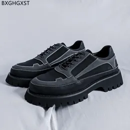 Casual Shoes Leather Men Fashion High Quality Black Platform For Man 2024 Zapatillas Hombre Sapato