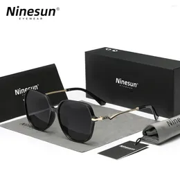 Sunglasses Ninesun Polarised For Women UV400 Pochromic Gradation Lens High Quality Ladies Fashion Anti-glare Luxury Eyewear