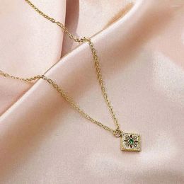 Hoop Earrings One Piece Fashion Exquisite Flower Petal Leaf Geometry Inlaid Zircon Golden Colour Pendant Necklace Woman Party Gift Daily