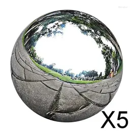 Garden Decorations 5X STAINLESS STEEL ORNAMENT HOLLOW BALL SEAMLESS MIRROR SPHERES 76mm