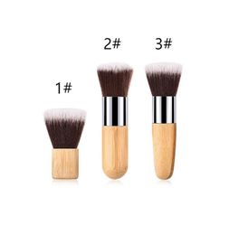 Drop 3styles burst flat head brush bamboo bottom brush round multi functional single use brush makeup beauty tools5322323