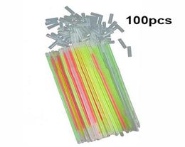 Party Decoration 100pcs Neon Glowstick Colorful Fluorescence Sticks Toys Bracelets Necklace Glow In The Dark Light Stick Supplies2344710