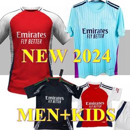 S-4XL RICE Fans version soccer jerseys Whiteout SALIBA Gunners 24 25 MARTINELLI G. JESUS 2024 SMITH ROWE jersey SAKA HAVERTZ football shirt ODEGAARD kit Kid