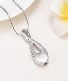 T006 Big Infinity High Polishing Stainless Steel Cremation Necklace in Memory of the Loss Love Funeral Urn Casket7796344