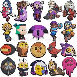 19colors halloween animals Anime charms wholesale childhood memories game funny gift cartoon charms shoe accessories pvc decoration buckle soft rubber clog