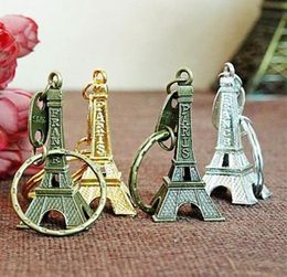 Eiffel Tower Keychain 3 color Creative Souvenirs Tower Pendant Vintage Key Ring Gifts Retro Classic Home Decoration TNT Fedex9068274