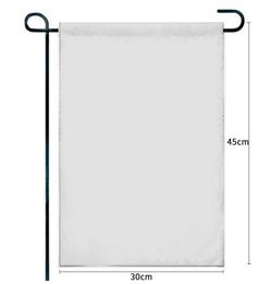 3 Layers White Banner Flags Triple Ply With Black Shading Cloth Heat Transfer Double Sides Blank Sublimation Garden Flag 100 Poly5545257