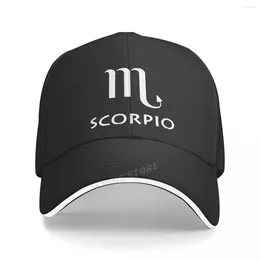 Berets Topi Baseball Scorpio Hip Hop Wanita Pria Konstelasi Modis Golf Snapback Dapat Disesuaikan Ayah Fashion