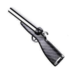 New Products Gun Shape Metal Colourful Lighter Dual Fire Blue Flame Torch Lighter Cigar
