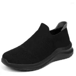 Casual Shoes Mesh For Men Breathable Summer Light Hiking Comfortable Black Slip-On Driving Male Loafers
