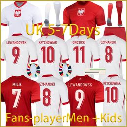 2024POLAND LEWANDOWSKI Football Shirt Kit Men 24 25 Polska National Team Euro Cupn MILIK PISZCZEK PIATEK GROSICKI KRYCHOWIAK ZIELINSKI Home Away Soccer Jerseys