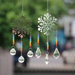 Garden Decorations Window Crystal Suncatcher Pendant Christmas Snow Sun Catchers To Hang Prismas Decoration Room Catch Glass Prisms Gift