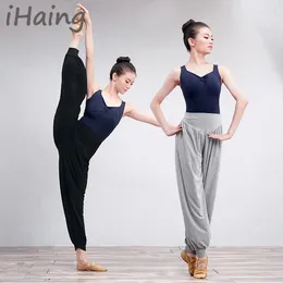 Stage Wear Women Yoga Ballet Dance Pants Ladies Full Length Sport Adult Belly Dancing Trousers Loose Men Bloomers Freeship