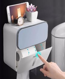JOYBOS Toilet Tissue Box Waterproof NonPerforated Paper Box Bathroom Pumping Box Creative Paper Holder Multifunction Shelf JBS5 22877372