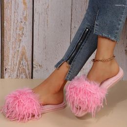 Casual Shoes 2024Suede Winter Modern Slippers High Quality Flat With For Women Shallow Short Plush Solid Adult Sexy Women's