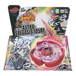 4D Beyblades B-X TOUPIE BURST BEYBLADE SPINNING TOP METAL FUSION Astro S Pegasus (Cyber Pegasus) 105RF STARTER SET With LAUNCHER Q240430