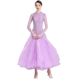 Stage Wear Custom Women's High-end Modern Ballroom Dance Competition Dress Women Big Waltz Performance Costumes