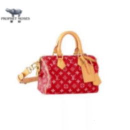 Kids Bags Luxury Brand 2024 New Men's Old Flower SPEEDY 25 Handbag, Shoulder and Back Handbag M23425