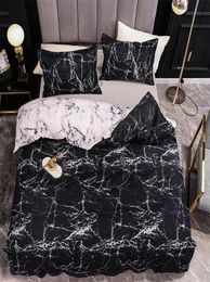 Marble Bedding Set For Bedroom Soft Bedspreads For Double Bed Home Comefortable Duvet Cover Quality Quilt Cover And Pillowcase 2207090570