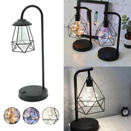 Table Lamps Modern Style Black Hollowed Out Shade Living Room Bedroom Desk Lamp For