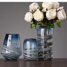 Vases Modern And Simple Glass Bottle Vase Decoration Creative Home Living Room Dried Flower Arrangement Accessories