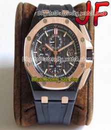 eternity Stopwatch Watches JFF V2 Upgrade version 26406 Forged Carbon Case 18K Rose Gold Bezel Cal3126 JF3126 Chronograph Automat1815341