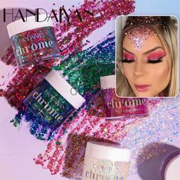 Body Glitter HANDAIYAN 6 Colours Upgraded Glitter Paste Chameleon Flash Cream Eye Hair Body Face Glitter Gel Art Festival Party Glitter Deco d240503