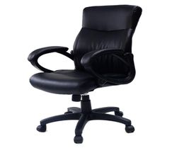 2016 Style PU Leather Ergonomic Computer Desk Task Office Chair Black7164890