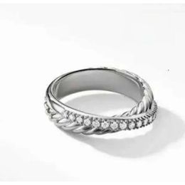 Fashion DY Men Ring David Yurma Rings For Woman Designer Jewellery Silver Vintage X Shaped Dy Rings Men Luxury Jewellery Women Man Boy Lady 2142