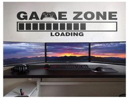 Game Zone Loading Controller Wall Sticker Vinyl Home Decor For Kids Room Teens Bedroom Gaming Room Decals Interior Mural4728313