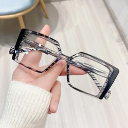 Sunglasses 1 Pc Of Men And Women With The Same Acrylic Square Colour Collision Trend Fashion Anti-blue Light Glasses Suitable For Daily Rea