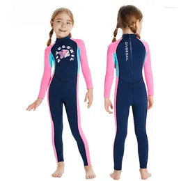 Women's Swimwear Lycra Rash Guard For Kids Girls Surfing Bathing Suit Long Sleeves Quick Dry Children Printed Swimsuit Diving Swim