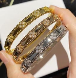 Bangles Bracelet Fanjia Kaleidoscope 925 Sterling Silver Plated 18k Gold Narrow Version Jewellery 457580041