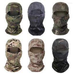 Berets Outdoor Cycling Face Mask Sunscreen Insect Proof Breathable Sweat Absorbing Camouflage Hood Quick Drying Hat And Headscarf