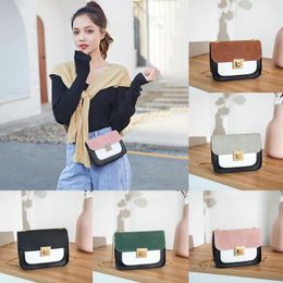 Shoulder Bags Women Bag Pu Double Color Chain Buckle Crossbody Bolsa Feminina Luxury Handbags Designer Sac A Main#G30