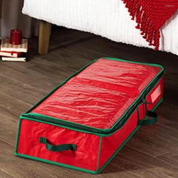 Storage Bags Christmas Underbed Gift Wrap Organizer Interior Pockets Wrapping Paper Box And Holiday Accessories