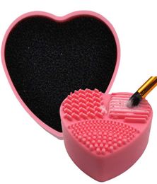 Tamax MP025 Silicone Makeup Brush Cleaner Portable Compact Cleaners practical cosmetic Brush Cleaning Box Scrubber Cleaner Dry wet3774239