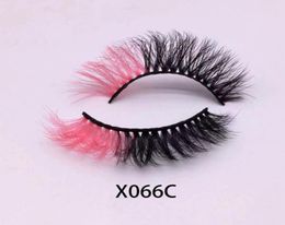 Coloured Eyelash 3D Colour Lashes Natural Fluffy False Lash Bulk Colourful Fake Eyelashes for Dramatic Makeup5883545