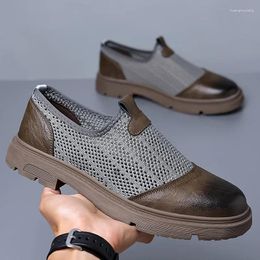 Casual Shoes Summer 2024 Men Mesh Breathable Walking Mens Black Slip On For Rubber Sole Youth Fashion Shoe