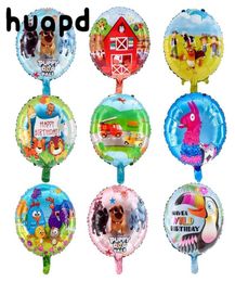 10pcs lot 18inch cartoon red house Brazil chick party aluminum foil helium balloon decoration animal toy 2205232130841