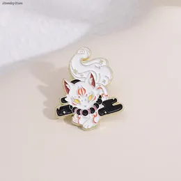 Brooches 1pc Cute Mythical Animal Hard Enamel Pin Kawaii Cartoon God Dog Metal Brooch Accessories Fashion Badge Jewellery Gift