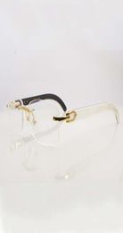 Clear Glass Frames For Men Women Accessories Ienbel Natural Buffalo Horn Gold Transparent Glasse6100457