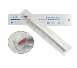 blister package white disposable microblading tattoo pen with blade cf u needle microlading needle manual microblade needles 8496929