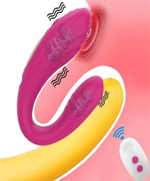 Erotic Wireless Remote Control Clitoris Vibrator U Shape Dildo G Spot Sucker Sex Toy for Women Adult Couples 2203163306605