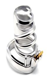 Stainless Steel Male device Belt Adult Cock Cage With Curve Cocks Ring BDSM Bondage Sex Toys -07D6046198